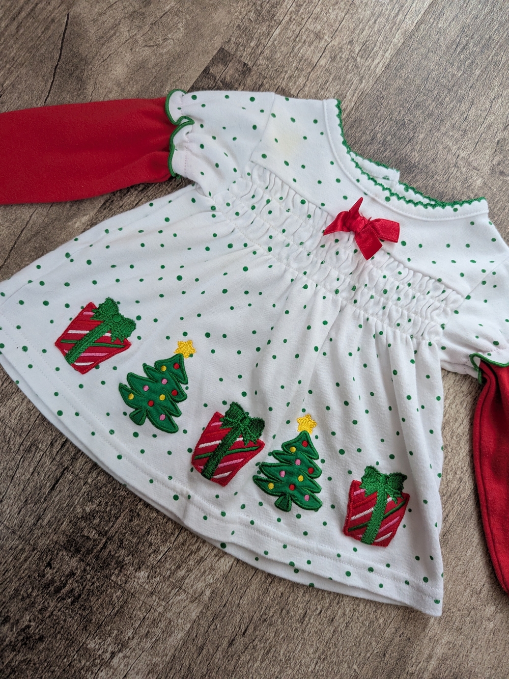 Baby Girl Christmas Top - Picture 2 of 3